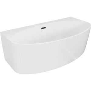 MEXEN/S - Bruna voľne stojaca vaňa nástenná 170 x 88, biela lesk, sifón a prepad čierna 52731708800-70 vyobraziť