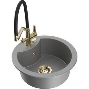 MEXEN/S MEXEN/S - Diego granitový drez 1-miska vrátane batérie Duo, šedá 6512-71-671701-57-G vyobraziť