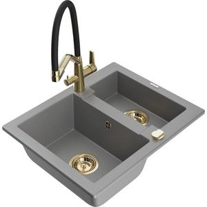 MEXEN/S MEXEN/S - Carlos granitový drez 1.5 vrátane batérie Duo, šedá 6518-71-671701-57-G vyobraziť