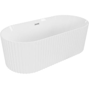 MEXEN/S - Paola voľne stojaca vaňa reliéf 150 x 75, biela lesk, sifón a prepad chróm 52721507500-01 vyobraziť