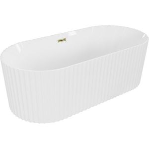 MEXEN/S - Paola voľne stojaca vaňa reliéf 170 x 80, biela lesk, sifón a prepad zlatá 52721708000-50 vyobraziť
