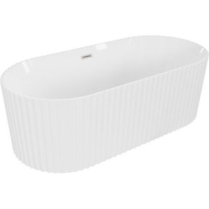 MEXEN/S - Paola voľne stojaca vaňa reliéf 170 x 80, biela lesk, sifón a prepad nikel kartáčovaný 52721708000-97 vyobraziť