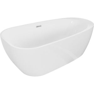 MEXEN/S - Giada voľne stojaca vaňa 170 x 90, biela lesk, sifón a prepad chróm 52741709000-01 vyobraziť