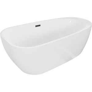 MEXEN/S - Giada voľne stojaca vaňa 170 x 90, biela lesk, sifón a prepad čierna 52741709000-70 vyobraziť