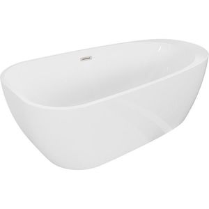 MEXEN/S - Giada voľne stojaca vaňa 170 x 90, biela lesk, sifón a prepad nikel kartáčovaný 52741709000-97 vyobraziť