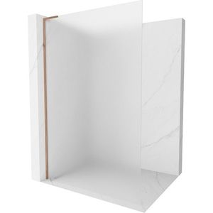 MEXEN/S - Kioto L Sprchová zástena WALK-IN 80 x 200, dekor, ružové zlato 800-080-103-60-30 vyobraziť