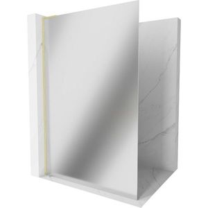MEXEN/S - Kioto L Sprchová zástena WALK-IN 70 x 200, zrkadlové, zlato kartáčovaná 800-070-103-55-50 vyobraziť
