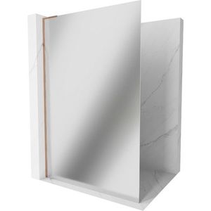 MEXEN/S - Kioto L Sprchová zástena WALK-IN 110 x 200, zrkadlové, ružové zlato 800-110-103-60-50 vyobraziť