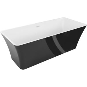 MEXEN/S - Tonia voľne stojaca vaňa 170 x 75, biela/čierna, sifón a prepad biela 52171707575-20 vyobraziť