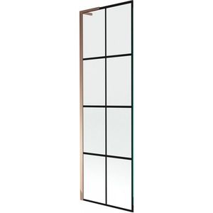 MEXEN/S - Next L vaňová zástena FIX 60 x 150, čierna vzor, ružové zlato 895-060-000-03-77-60 vyobraziť