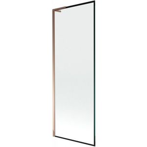 MEXEN/S - Next L vaňová zástena FIX 70 x 150, čierna vzor, ružové zlato 895-070-000-03-70-60 vyobraziť