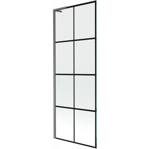 MEXEN/S - Next L vaňová zástena FIX 70 x 150, čierna vzor, grafit kartáčovaná 895-070-000-03-77-66 vyobraziť