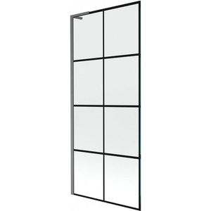 MEXEN/S - Next L vaňová zástena FIX 80 x 150, čierna vzor, grafit kartáčovaná 895-080-000-03-77-66 vyobraziť