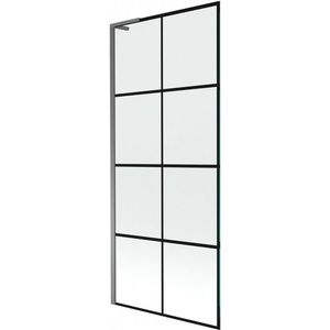 MEXEN/S - Next L vaňová zástena FIX 80 x 150, čierna vzor, grafit metal 895-080-000-03-77-95 vyobraziť