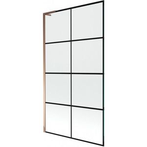 MEXEN/S - Next L vaňová zástena FIX 100 x 150, čierna vzor, ružové zlato 895-100-000-03-77-60 vyobraziť