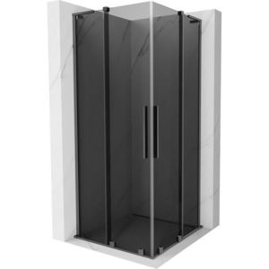 MEXEN/S - Velar L Duo sprchovací kút, posuvné dvere 80 x 80, grafit, grafit metal 871-080-080-02-43-95 vyobraziť