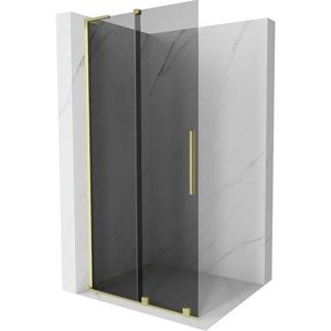 MEXEN/S - Velar L Sprchová zástena posuvná Walk-in 90 x 200, grafit 8 mm, zlato kefovaná 871-090-003-43-55 vyobraziť