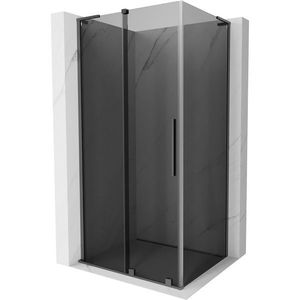 MEXEN/S - Velar L sprchovací kút, posuvné dvere 100 x 80, grafit, grafit metal 871-100-080-43-95 vyobraziť