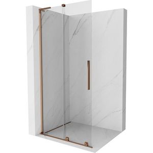 MEXEN/S - Velar L Sprchová zástena posuvná Walk-in 110 x 200, transparent 8 mm, ružové zlato 871-110-003-03-60 vyobraziť