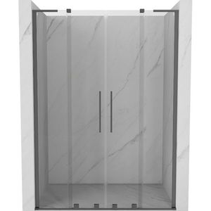 MEXEN/S - Velar L Duo posuvné sprchové dvere 140, transparent, grafit metal 871-140-003-02-95 vyobraziť