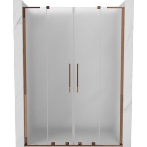 MEXEN/S - Velar L Duo posuvné sprchové dvere 150, dekor, ružové zlato 871-150-003-32-60 vyobraziť