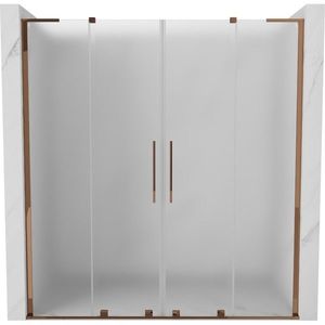 MEXEN/S - Velar L Duo posuvné sprchové dvere 170, dekor, ružové zlato 871-170-003-32-60 vyobraziť