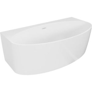 MEXEN/S - Bruna voľne stojaca vaňa nástenná 150 x 82, biela lesk, sifón a prepad biela 52731508200-20 vyobraziť