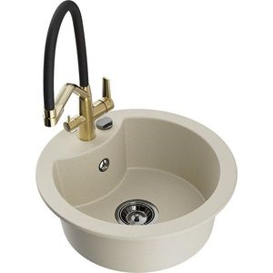 MEXEN/S MEXEN/S - Diego granitový drez 1-miska vrátane batérie Duo, béžová 6512-69-671701-57-B vyobraziť