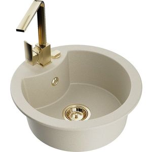 MEXEN/S MEXEN/S - Diego granitový drez 1-miska vrátane batérie Rita, béžový 6512-69-670300-50 vyobraziť