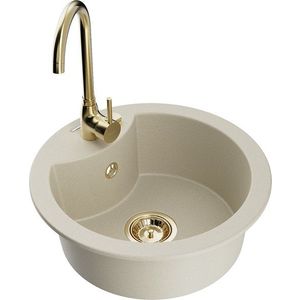 MEXEN/S MEXEN/S - Diego granitový drez vrátane batérie Telma, béžová 6512-69-670200-50 vyobraziť