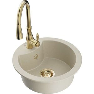 MEXEN/S MEXEN/S - Diego granitový drez 1-miska vrátane batérie Savita, béžová 6512-69-672601-50 vyobraziť