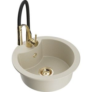 MEXEN/S MEXEN/S - Diego granitový drez 1-miska vrátane batérie Aster, béžová 6512-69-73450-57-G vyobraziť