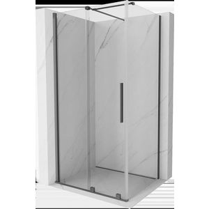 MEXEN/S - Velár sprchovací kút, posuvné dvere 90 x 100, transparent, grafit metal 871-090-100-01-95 vyobraziť