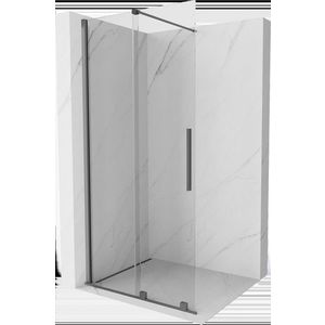 MEXEN/S - Velar Sprchová zástena posuvná Walk-in 90 x 200, transparent 8 mm, grafit metal 871-090-000-03-95 vyobraziť