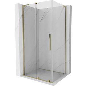 MEXEN/S - Velar L sprchovací kút, posuvné dvere 90 x 75, transparent, zlato 871-090-075-03-50 vyobraziť