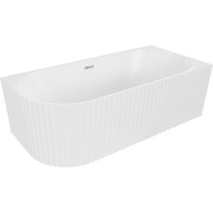 MEXEN/S - Gia voľne stojaca rohová vaňa reliéf pravá 150 x 75, biela mat, sifón a prepad chróm 52701507501P-01 vyobraziť