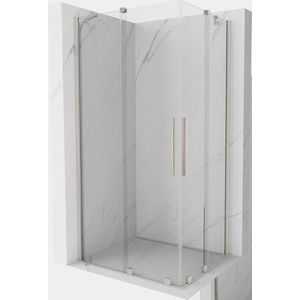 MEXEN/S - Velar Duo sprchovací kút, posuvné dvere 100 x 90, transparent, nikel kartáčovaný 871-100-090-02-97 vyobraziť