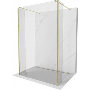 MEXEN/S - Kioto Sprchová zástena WALK-IN voľne stojaca 100 x 30 x 30, transparent, zlatá 800-100-030-222-50-00-030 vyobraziť