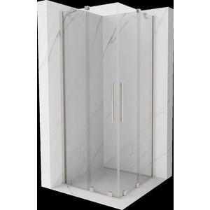 MEXEN/S - Velar Duo sprchovací kút, posuvné dvere 80 x 80, transparent, nikel kartáčovaný 871-080-080-02-97 vyobraziť