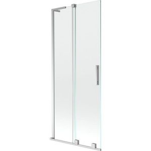 MEXEN/S - Velar L dvojkrídlová posuvná vaňová zástena 80 x 150, transparent, chróm 896-080-003-01-01 vyobraziť