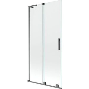 MEXEN/S - Velar L dvojkrídlová posuvná vaňová zástena 90 x 150, transparent, grafit kartáčovaná 896-090-003-01-66 vyobraziť