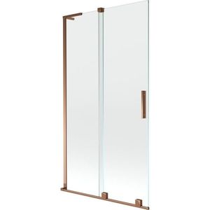 MEXEN/S - Velar L dvojkrídlová posuvná vaňová zástena 100 x 150, transparent, ružové zlato 896-100-003-01-60 vyobraziť