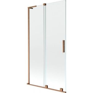 MEXEN/S - Velar L dvojkrídlová posuvná vaňová zástena 100 x 150, transparent, meď kartáčovaná 896-100-003-01-65 vyobraziť