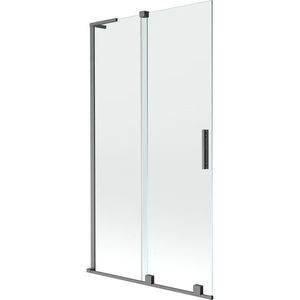 MEXEN/S - Velar L dvojkrídlová posuvná vaňová zástena 100 x 150, transparent, grafit kartáčovaná 896-100-003-01-66 vyobraziť