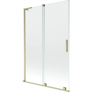 MEXEN/S - Velar L dvojkrídlová posuvná vaňová zástena 120 x 150, transparent, zlatá kartáčovaná 896-120-003-01-55 vyobraziť