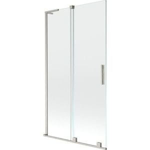 MEXEN/S - Velar L dvojkrídlová posuvná vaňová zástena 100 x 150, transparent, nikel kartáčovaný 896-100-003-01-97 vyobraziť