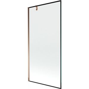 MEXEN/S - Next vaňová zástena FIX 90 x 150, čierna dekor, růžové zlato 895-090-000-00-70-60 vyobraziť