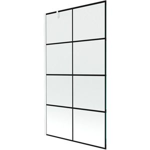 MEXEN/S - Next vaňová zástena FIX 100x150, čierny dekor, biela 895-100-000-00-77-20 vyobraziť