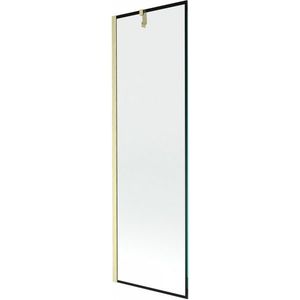 MEXEN/S - Next vaňová zástena FIX 60 x 150, čierna vzor, zlatá kartáčovaná 895-060-000-00-70-55 vyobraziť