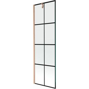 MEXEN/S - Next vaňová zástena FIX 60 x 150, čierna vzor, meď kartáčovaná - 895-060-000-00-70-77 895-060-000-00-77-65 vyobraziť